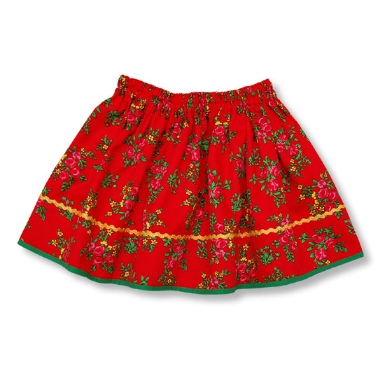 Cracow red skirt (104-128)