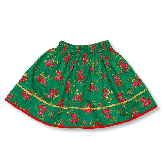 Cracow green skirt  (104-128)